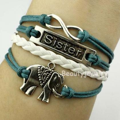 Infinity Bracelet, Sister Bracelet,elephant..