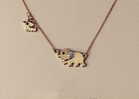 Elephant Family Necklace,cute Elephant Necklace, Gift For Mom And Baby